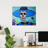 DIA DE LOS MUERTOS MARIACHI POSTER (Thuiskantoor)