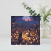 Dia de los Muertos "Marigold Meadows" begraafplaat Kaart (Staand voorkant)