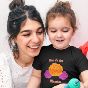 Día de los Muertos Marigold Trio Kinder Shirts