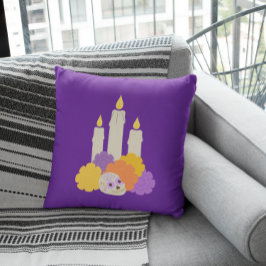 Día de los Muertos Marigolds & Sugar Skull Kussen