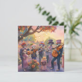 "Dia de los Muertos", Melodieën van Herdenking Kaart (Staand voorkant)