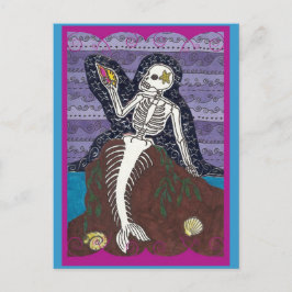 Dia de Los Muertos Mermaid Briefkaart