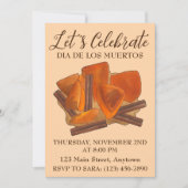 Dia De Los Muertos Mexicaanse Calabaza en Tacha Et Kaart (Voorkant)