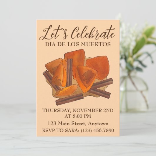Dia De Los Muertos Mexicaanse Calabaza en Tacha Et Kaart (Staand voorkant)