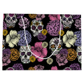 Dia de los Muertos Mexicaanse Suikerschedels & Blo Groot Cadeauzakje (Achterkant)