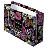 Dia de los Muertos Mexicaanse Suikerschedels & Blo Groot Cadeauzakje (Voorkant Gekanteld)