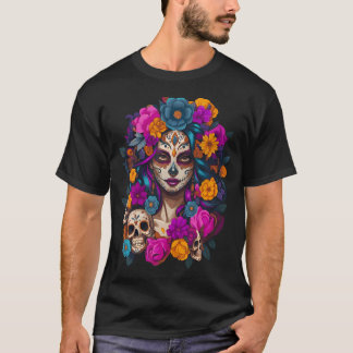 Dia De Los Muertos Mexican Day Of The Dead Sugar T-shirt