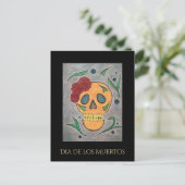 Dia de los Muertos Mexican Sugar Skull Feestdagenkaart (Staand voorkant)