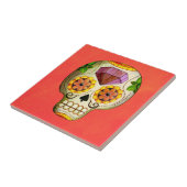 Dia de Los Muertos Mexican Sugar Skull Tegeltje (Zijkant)