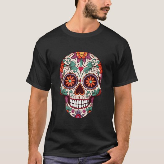 Dia de los Muertos Mexico Kostuum Dag van de Dode  T-shirt (Voorkant)