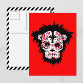 dia de los muertos monkey briefkaart (Voorkant / Achterkant)
