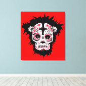 dia de los muertos monkey canvas afdruk (Insitu (Houten vloer))