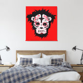 dia de los muertos monkey canvas afdruk (Insitu (Slaapkamer))
