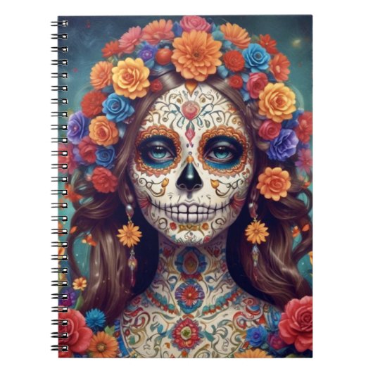 Día de los Muertos mooie vrouw notitieboek (Voorkant)