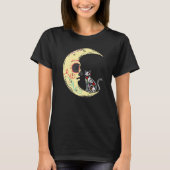 Dia de Los Muertos Moon Sugar Skeleton Cat X Ray T-shirt (Voorkant)