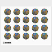 DIA DE LOS MUERTOS MUSIKERO RONDE STICKER (Vel)