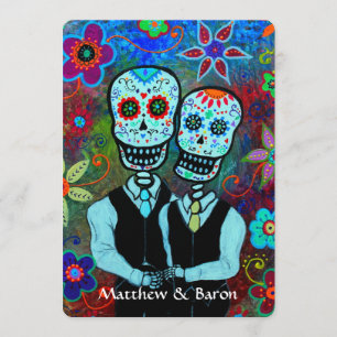 DIA DE LOS MUERTOS NOVIOS BRUILOFT KAART
