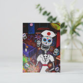 DIA DE LOS MUERTOS NURSE BRIEFKAART (Staand voorkant)