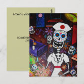 DIA DE LOS MUERTOS NURSE BRIEFKAART (Voorkant / Achterkant)