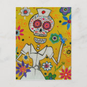 Dia de los Muertos Nurse Briefkaart (Voorkant)