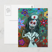 DIA DE LOS MUERTOS NURSE BRIEFKAART (Voorkant / Achterkant)