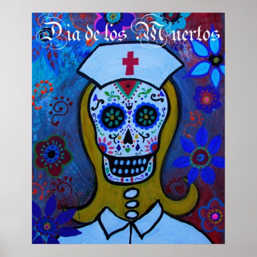 DIA DE LOS MUERTOS NURSE POSTER (Voorkant)