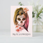 Dia de los Muertos of Dag van de Dode Partij Kaart (Staand voorkant)