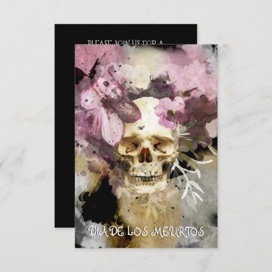 Dia de Los Muertos of Dag van de Dode Partij Kaart (Voorkant / Achterkant)