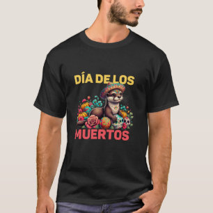 Dia de los Muertos Otter Halloween Dag van de Dode T-shirt