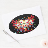 Dia de los Muertos Ovale Sticker (Envelop)