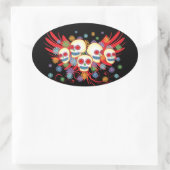 Dia de los Muertos Ovale Sticker (Tas)
