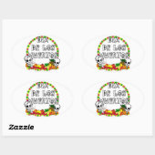 Dia De Los Muertos Ovale Sticker (Vel)
