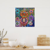 Dia de los Muertos Owl Poster (Keuken)