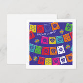 Dia De Los Muertos Papel Picado Feestdagenkaart (Voorkant / Achterkant)
