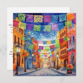 "Dia de los Muertos", Papel Picado Showcase Kaart (Voorkant / Achterkant)