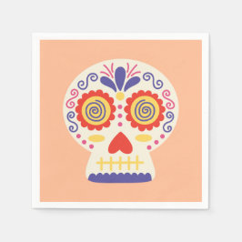 Dia de los Muertos Party Decor Sinaasappel Papier  Servet
