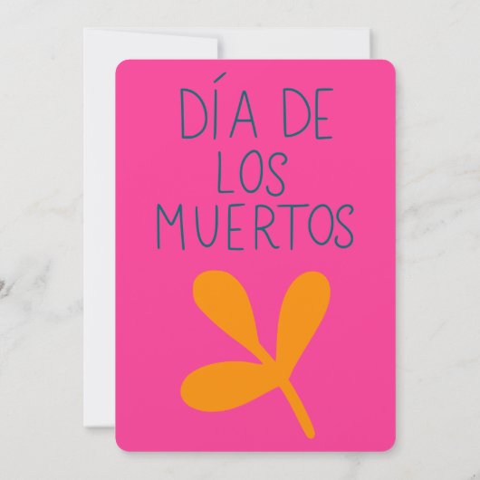 Día de los Muertos Party Invitation Kaart (Achterkant)
