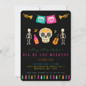Día de los Muertos Party Invitation Kaart (Voorkant)