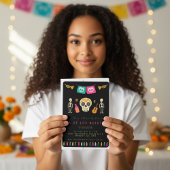 Día de los Muertos Party Invitation Kaart