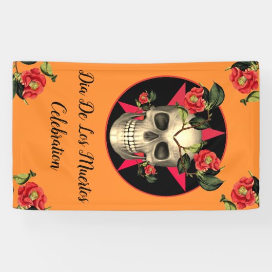 Dia De Los Muertos Party Spandoek (Horizontaal)
