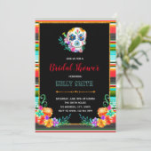 Dia de los Muertos party uitnodiging (Staand voorkant)