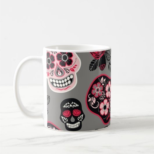Dia de los Muertos: patroon Koffiemok (Links)