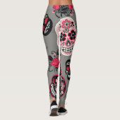 Dia de los Muertos: patroon Leggings (Achterkant)