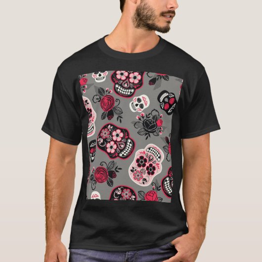 Dia de los Muertos: patroon T-shirt (Voorkant)