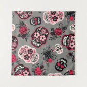 Dia de los Muertos: patroon Wandkleed (Voorkant (horizontaal))