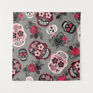 Dia de los Muertos: patroon Wandkleed