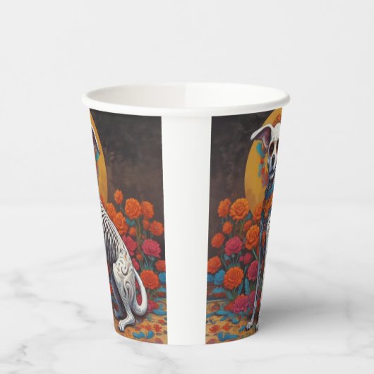 Dia De Los Muertos perro Papieren Bekers (Links)