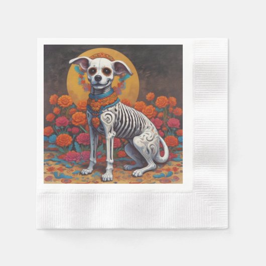 Dia de los Muertos perro Papieren bekers Servet (Voorkant)