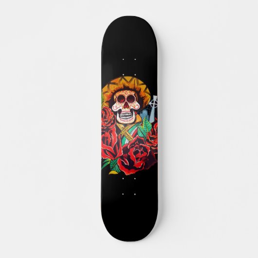 Dia De Los Muertos Persoonlijk Skateboard (Voorkant)