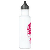 Dia De Los Muertos Pink Skull Bottle Waterfles (Links)